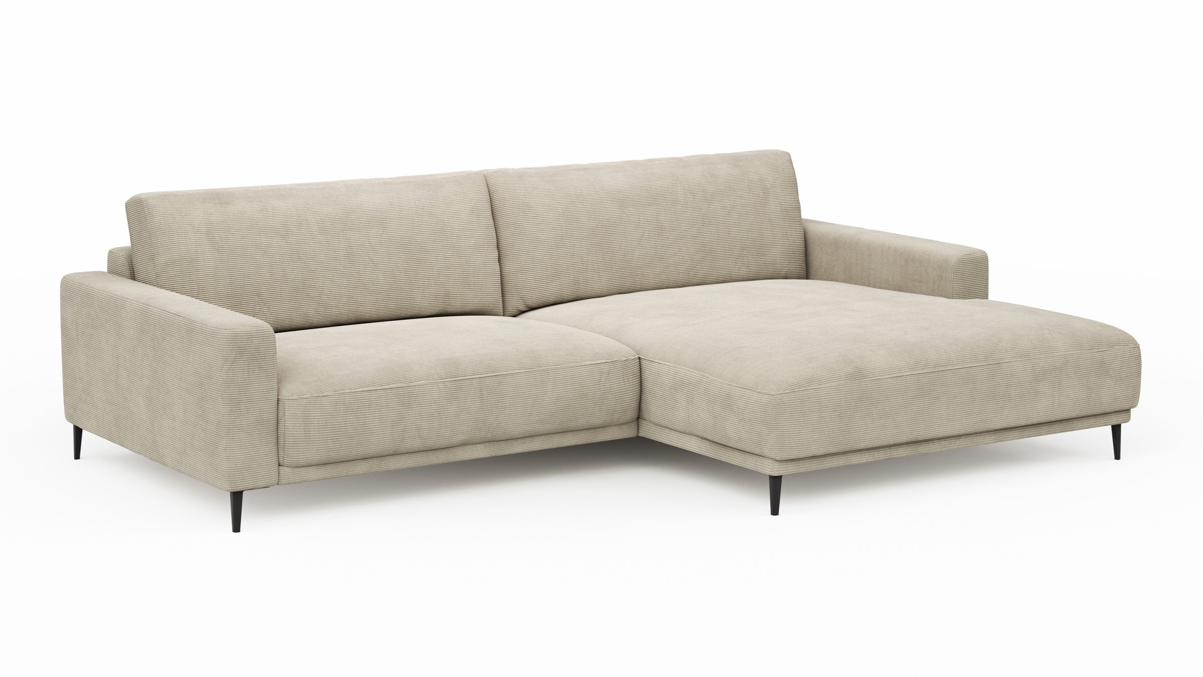 Ecksofa Solero, Feincord Sand