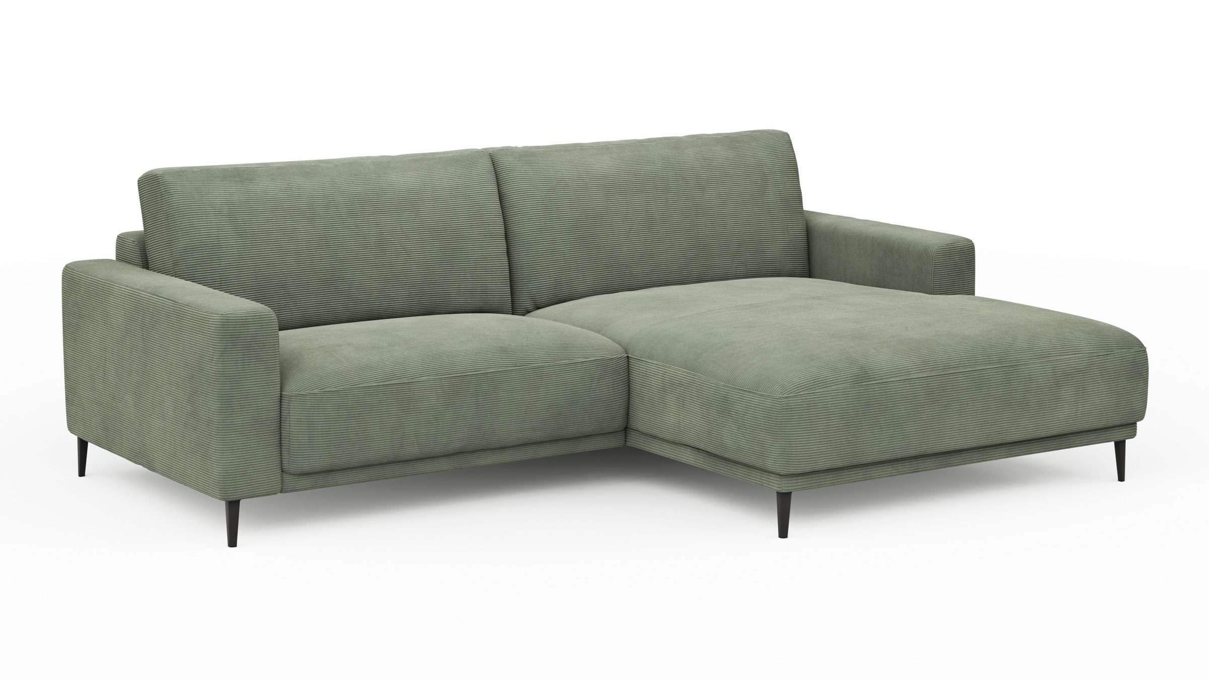 Ecksofa Solero, Feincord Olive