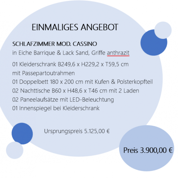Schlafzimmer Mod. Cassino